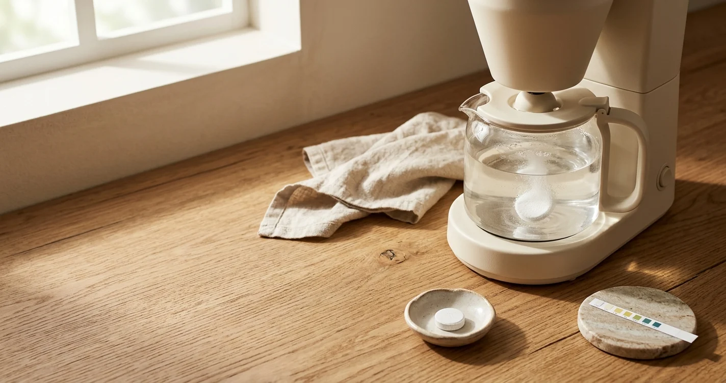 Cleaning the coffee machine