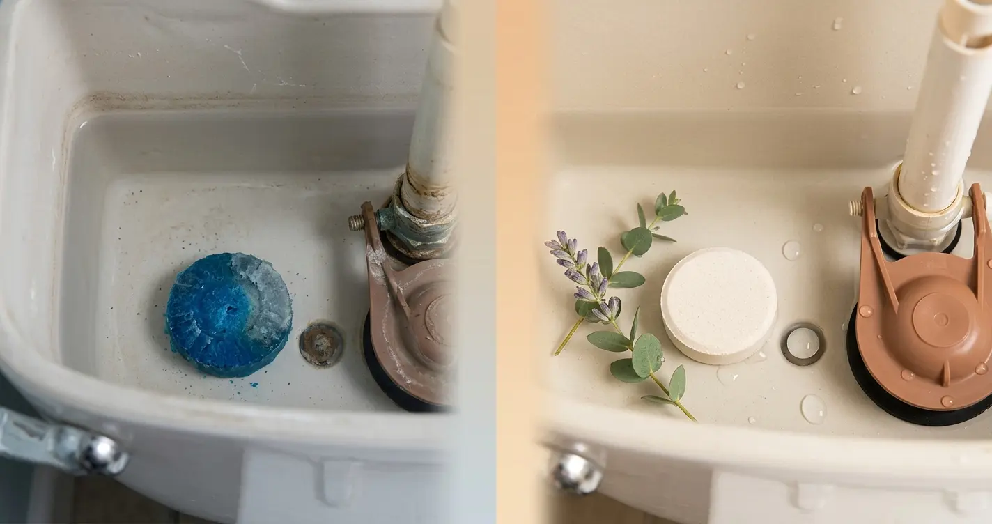Clean toilet tank