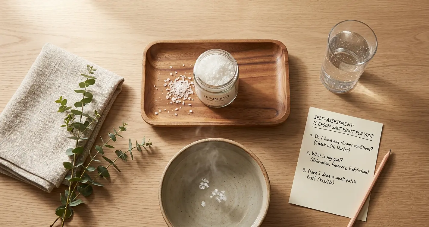 Consider whether it is appropriate to use Epsom salts Consider whether it is appropriate to use Epsom salts