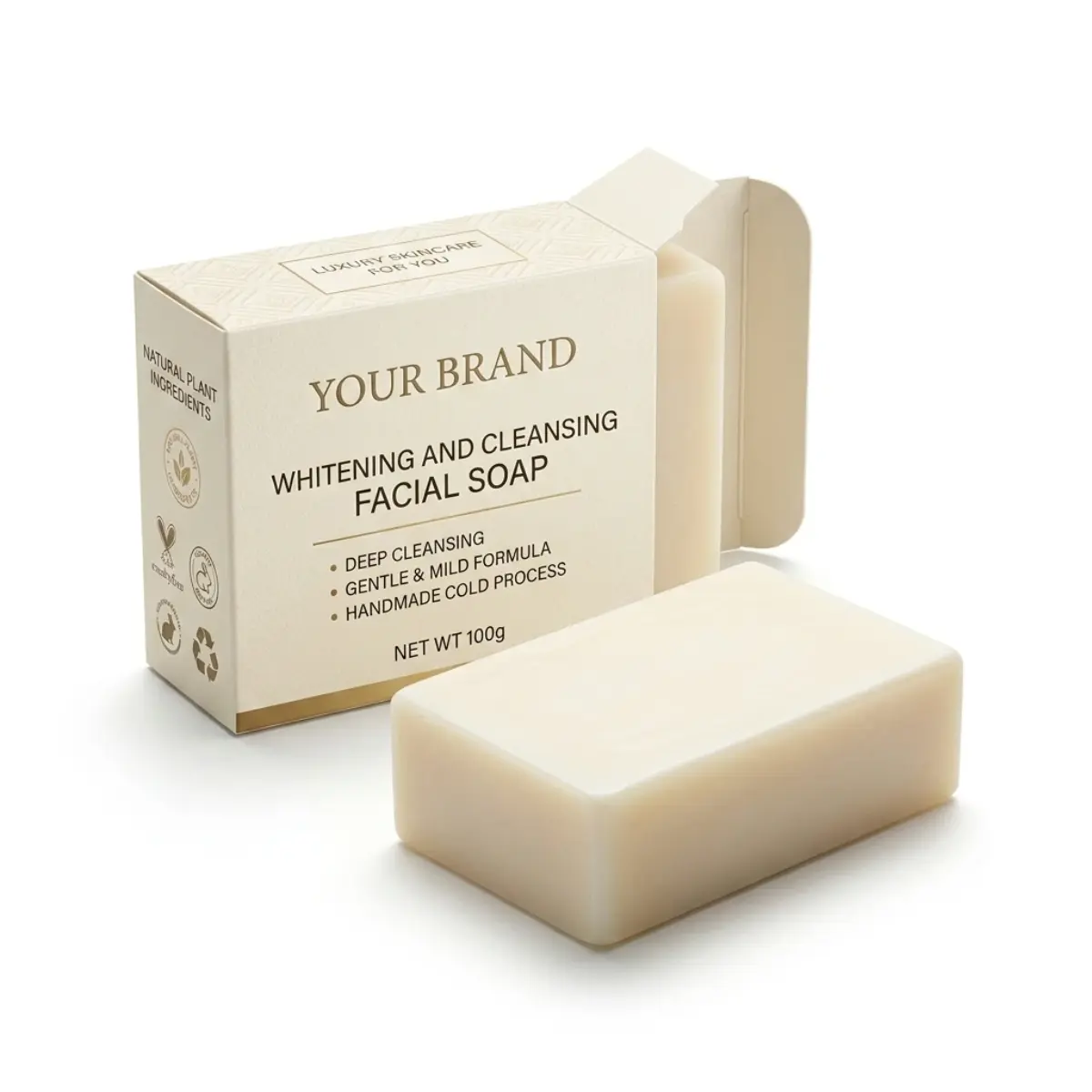 Private Label Whitening And Cleansing Facial Soap